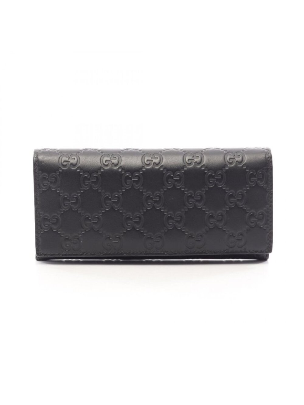 Gucci Bifold Wallet Guccissima Black Leather Zip